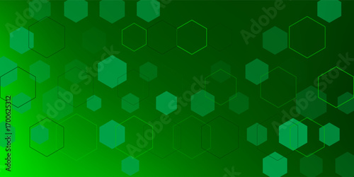 Abstract dark green hexagon background design. Vector illustration. Eps10