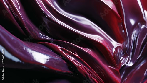 Wallpaper Mural A shiny surface of abstract purple and red metallic folds with dramatic lighting. Torontodigital.ca