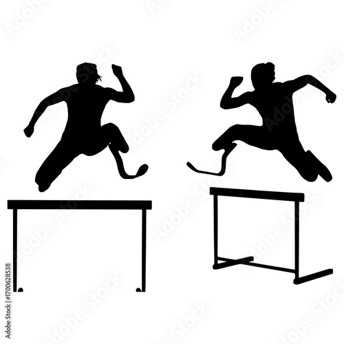 Hurdle Race Silhouettes