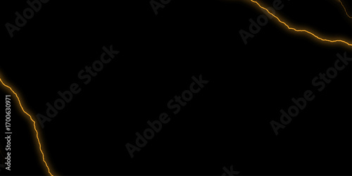 Massive lightning bolt with branches isolated on black background. Black marble texture for background. Lightning bolt. thunder lighting on black sky. 3d illustration, lightning, storm, thunder set