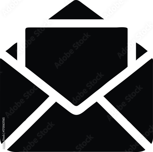 open envelope with letter icon representing message or mail concept