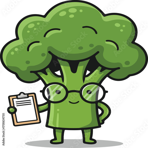 cartoon character chef with vegetables