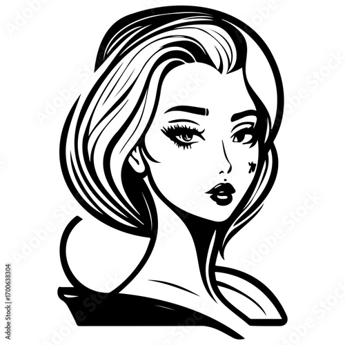 beauty girl illustration sketch
