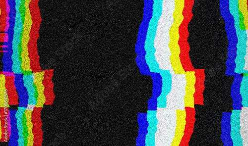 Retro VHS background. Glitch art scan line background. TV scan line monitor for old technology concept. Glitch camera effect.