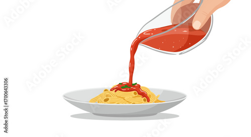 Pasta with tomato sauce