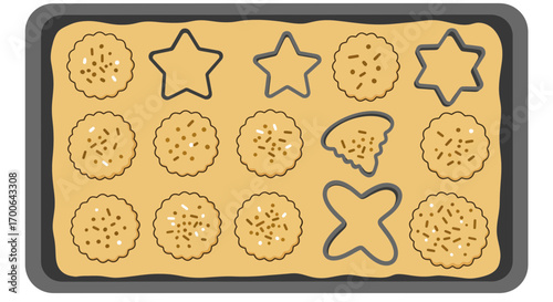 Cookies on a Baking Sheet