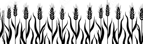Wheat Field Silhouette Illustration