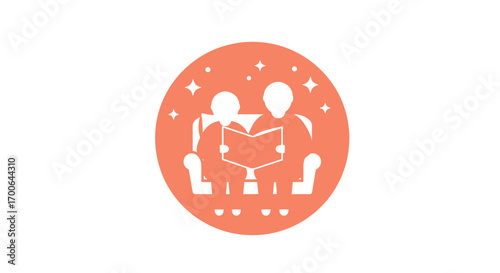Cozy reading time together fostering connection and shared learning in warm and inviting setting