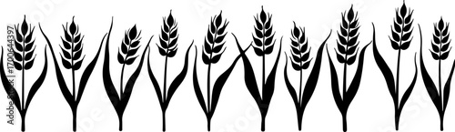 Wheat Field Silhouette Illustration