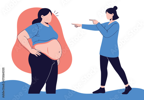 Body image issues and social pressure leading to eating disorders and health concerns