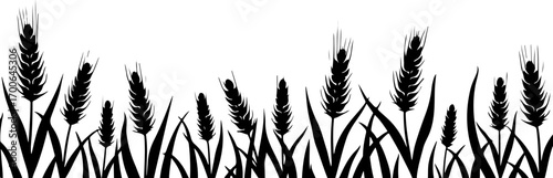 Wheat Field Silhouette Illustration
