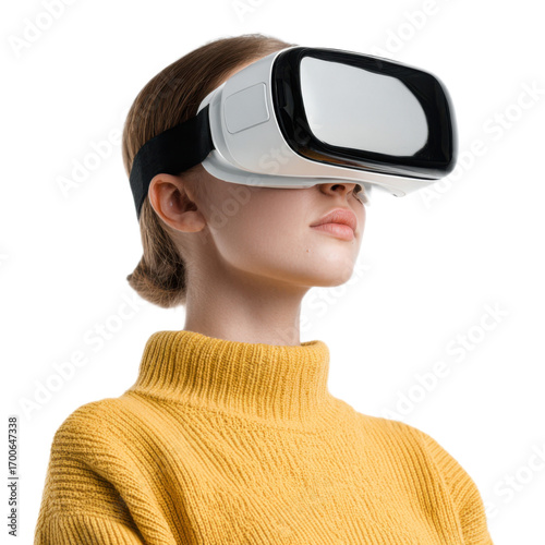 Pretty Girl wearing VR goggles