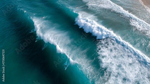 Fototapeta Naklejka Na Ścianę i Meble -  Big ocean waves.