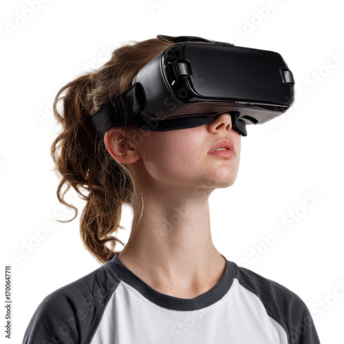 Pretty Girl wearing VR goggles