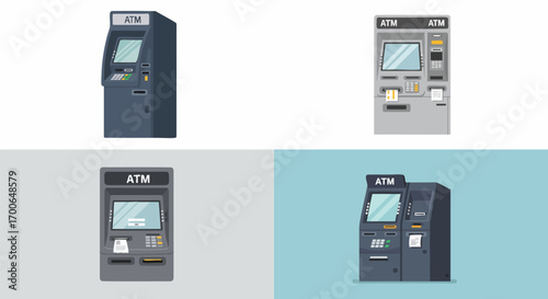 Bank ATM Machine Icons