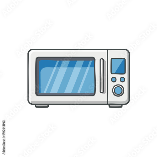 Modern microwave oven, an essential kitchen appliance for quick and convenient cooking and food preparation