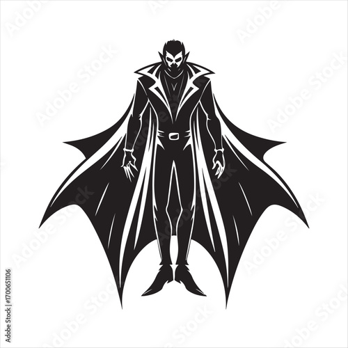vampire vector silhouette clip art logo idea illustration. vampire sketch art icon set collections