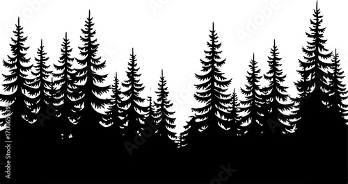 "Evergreen Forest Silhouette" graphics