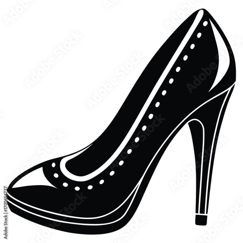 high heel shoe vector icon