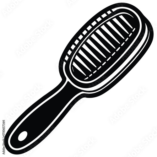 hair brush vector icon