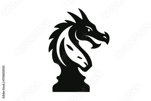 Vector Illustration of Dragon Knight Chess Icon