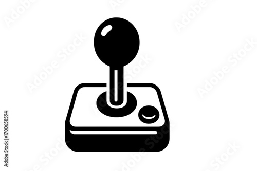 Vector Illustration of Retro Arcade Joystick