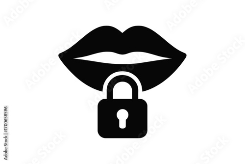 Vector Illustration of Silence Lock Symbol