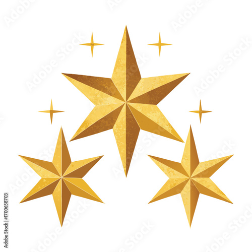 Minimalist Christmas Star Icons | Flat Vector Holiday Star Collection.