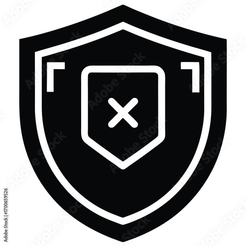 extended warranty shield vector icon