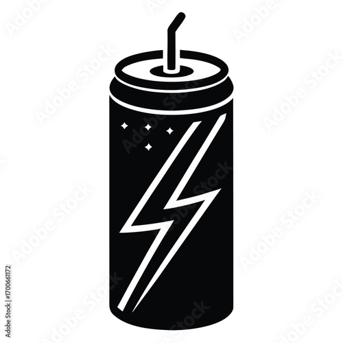energy drink can vector icon