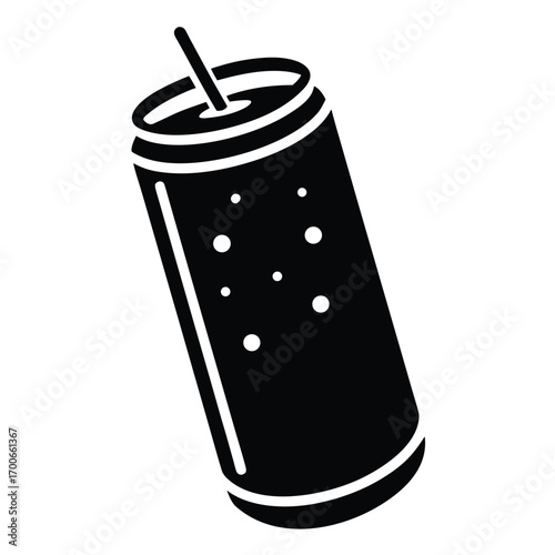 soda can with fizz vector icon