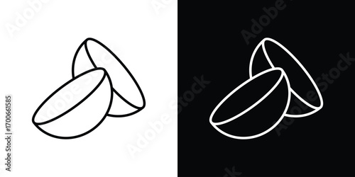 contact lenses icon in line design. editable stroke icon.