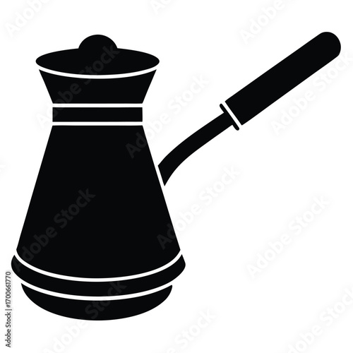 turkish coffee pot  cezve  vector icon