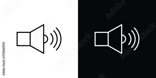 Volume icon in line design. editable stroke icon.