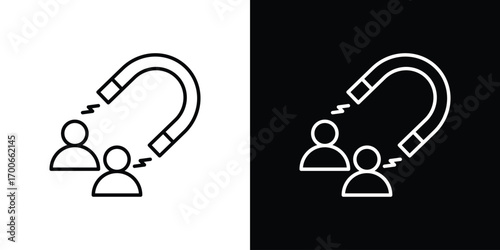 User engagement icon in line design. editable stroke icon.