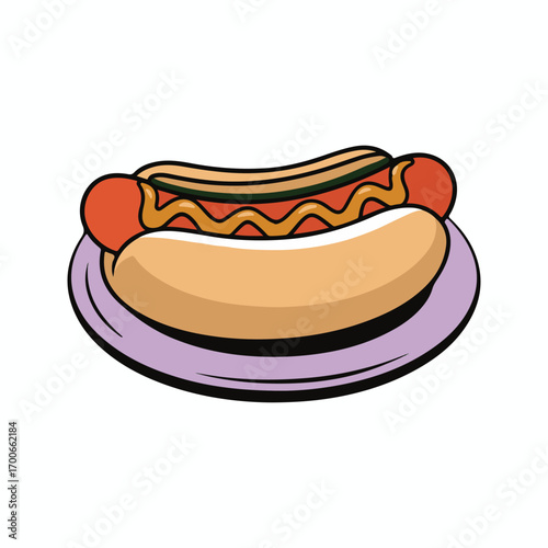 hot dog vector illustration