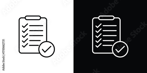 Survey icon in line design. editable stroke icon.