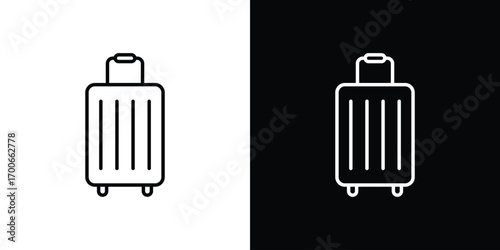 Suitcase icon in line design. editable stroke icon.