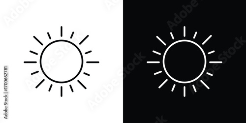 Sun icon in line design. editable stroke icon.