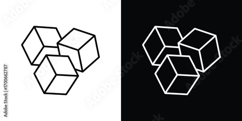 Sugar icon in line design. editable stroke icon.