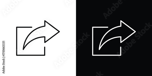 Share icon in line design. editable stroke icon.