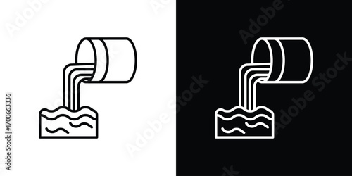Sewage icon in line design. editable stroke icon.