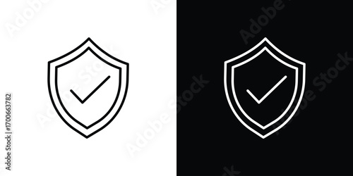 Safe icon in line design. editable stroke icon.
