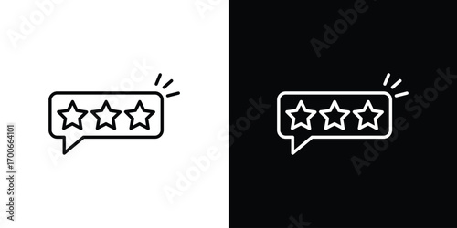 Review icon in line design. editable stroke icon.