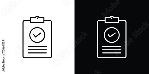 Result icon in line design. editable stroke icon.