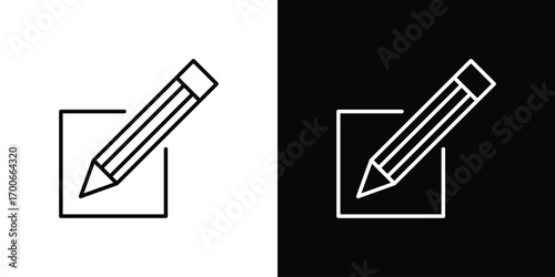Register icon in line design. editable stroke icon.