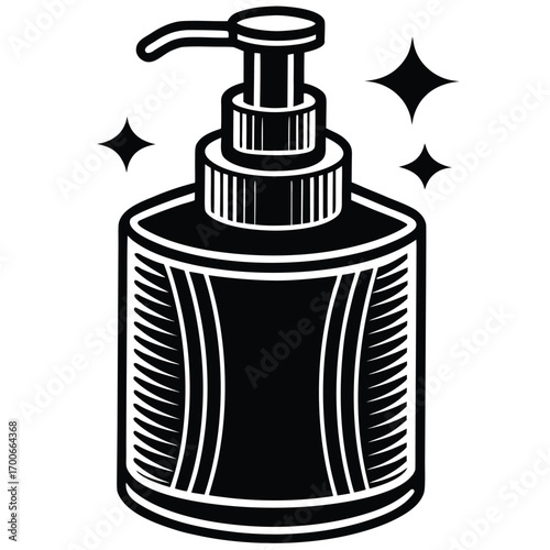 body lotion pump vector icon