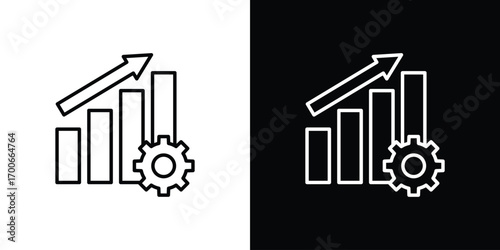 Productivity icon in line design. editable stroke icon.