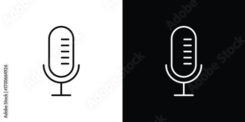 Podcast icon in line design. editable stroke icon.