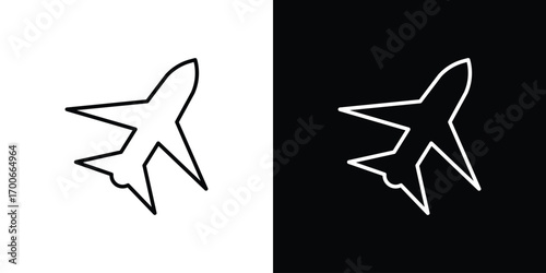 Plane icon in line design. editable stroke icon.